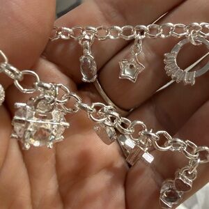 Elegant Silver plated Charm Bracelet